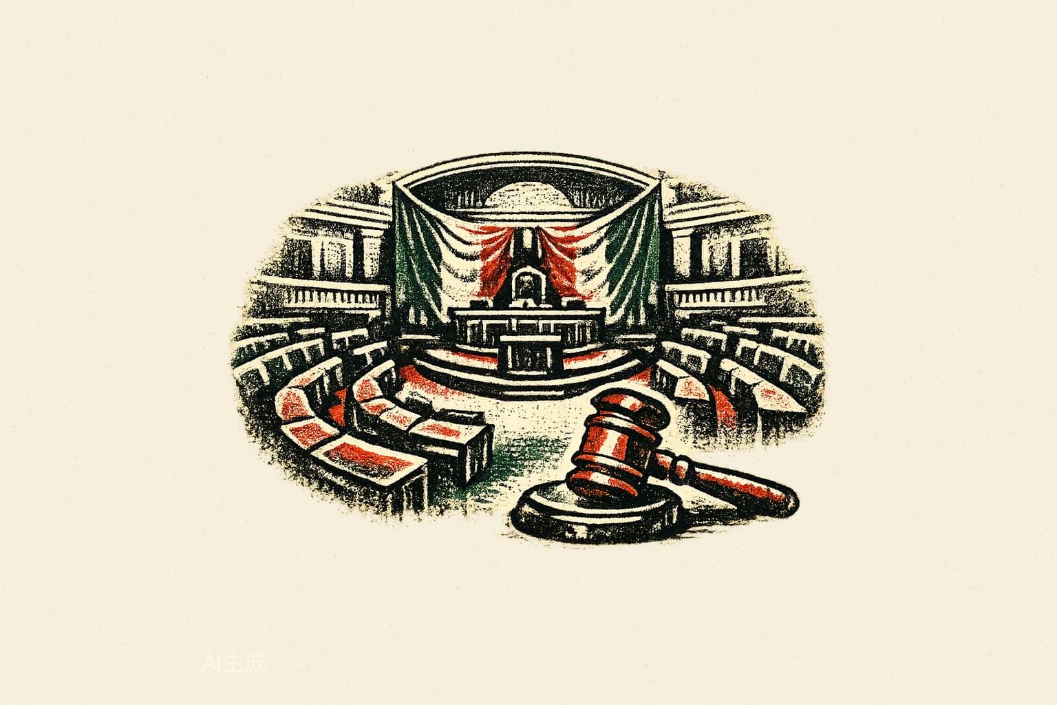 Ilustración del Congreso de la Unión
